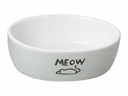 Spot 5  Cat MEOW, Gray Nantucket Dish on Sale