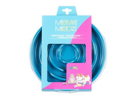 Messy Mutts Dog Cat Slow Feeder Blue 1.75 Cups Online now