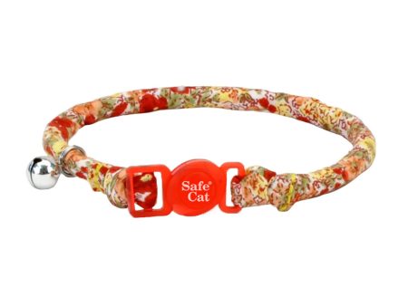 Coastal Products Safe Cat Round Fashion Collar Red Floral 12 inch Supply