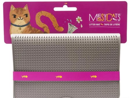 Messy Mutts Cat Litter Mat Grey Supply