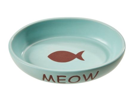 Spot Portofino Oval Cat Dish Sky Blue, 1ea 6 in Hot on Sale