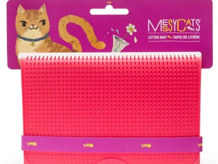 Messy Mutts Cat Litter Mat Red Online Hot Sale