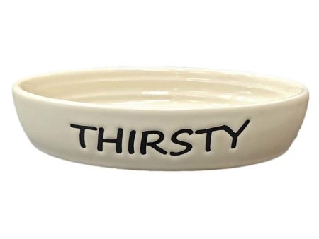 Spot Thirsty Oval Cat Bowl Tan 6 In Online now