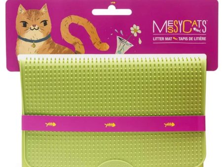 Messy Mutts Cat Litter Mat Green For Cheap