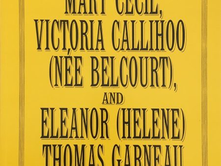 In Memoriam... Mary Cecil, Victoria Callihoo (Nee Belcourt) and Eleanor (Helene) Thomas Garneau : Postcommodity & Alex Waterman Sale