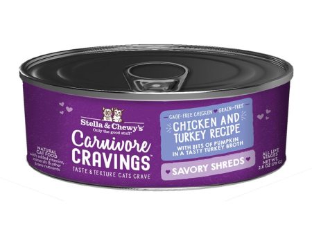 Stella & Chewy s Carnivore Cravings Savory Shreds Chicken & Turkey Wet Cat Food For Discount