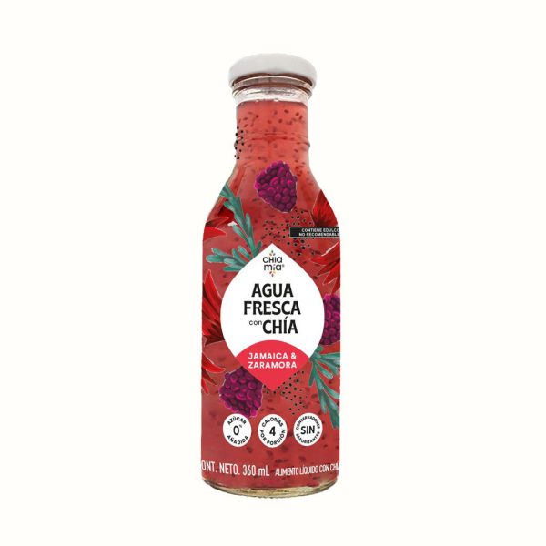 Agua Fresca con Chía - Jamaica y Zarzamora Chía Mía 360 ml Sale