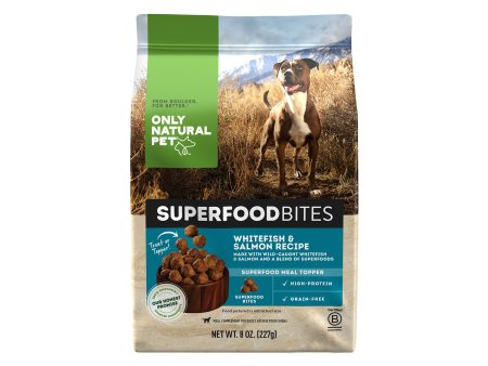 Only Natural Pet Superfood Bites Whitefish & Salmon Recipe Dog Food Meal Topper Cheap