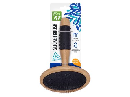 Only Natural Pet Slicker Brush with Bamboo Handle for Dogs Online Sale