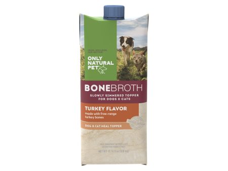 Only Natural Pet Bone Broth Turkey Flavor Dog & Cat Meal Topper Hot on Sale