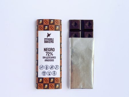 Chocolatina de chocolate negro 72% cacao Sale