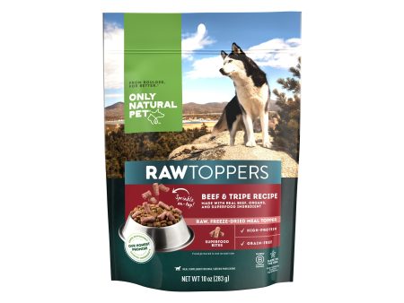 Only Natural Pet Raw Toppers Freeze-Dried Beef & Tripe Recipe Meal Topper for Dogs on Sale