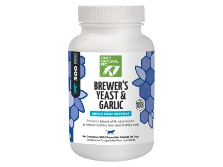 Only Natural Pet Brewers Yeast & Garlic Tablets for Dogs 300 Count Fashion