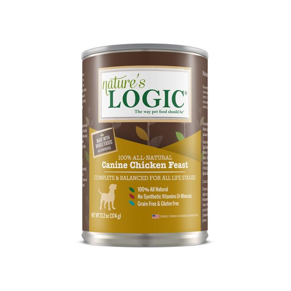 Nature s Logic Canine Chicken Feast 13.2 oz Canned Wet Food for Dogs For Sale