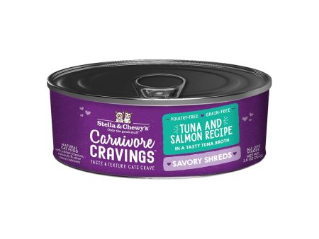 Stella & Chewy s Carnivore Cravings Savory Shreds Tuna & Salmon Wet Cat Food For Sale