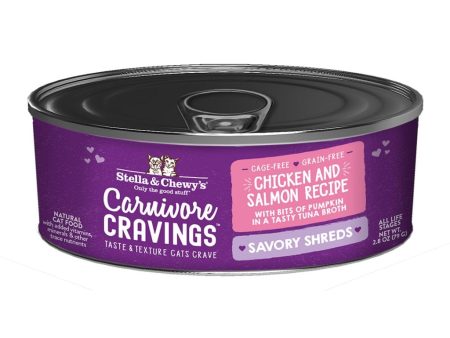 Stella & Chewy s Carnivore Cravings Savory Shreds Chicken & Salmon Wet Cat Food Sale