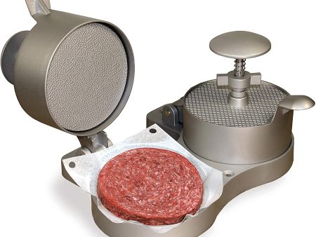 Weston Burger Express Double Hamburger Press with Patty Ejector (07-0701), Makes 4 1 2  Patties, 1 4lb to 3 4lb,Grey Sale