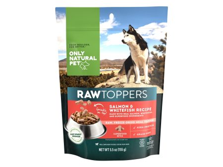 Only Natural Pet Raw Toppers Freeze-Dried Salmon & Whitefish Recipe Meal Topper for Dogs Online now