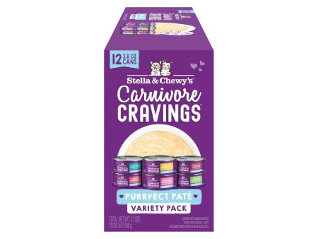 Stella & Chewy s Cravings Morsels Pate Variety Pack Cat Food 2.8 oz Case of 24 Online now