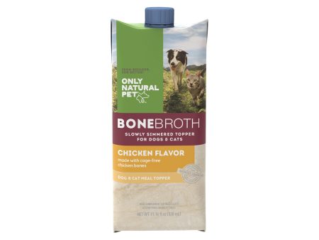 Only Natural Pet Bone Broth Chicken Flavor Dog & Cat Meal Topper Supply