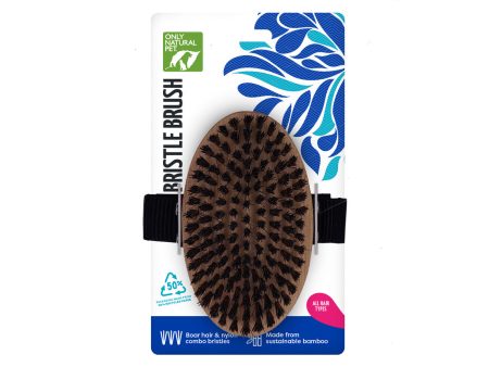 Only Natural Pet Bristle Brush with Bamboo Handle for Dogs Online Hot Sale