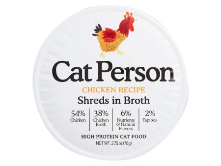 Cat Person Grain-Free Shreds Wet Cat Food 2.75 oz Case of 24 Fashion