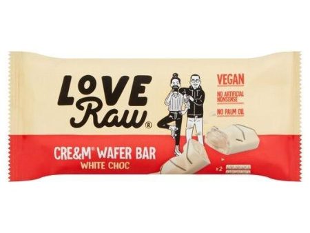 Love Raw - Barquillos rellenos de chocolate blanco (Vegan White Choc Cream Filled Wafer Bars) (43g) Online Hot Sale