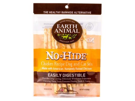 Earth Animal No-Hide Easily Digestible Rawhide Alternative Dog & Cat Stix Chews Online Sale