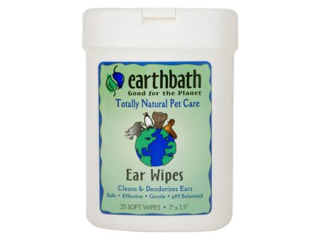 Earthbath Totally Natural Pet Care Clean & Deodorize Ear Wipes for Dogs & Cats Sale